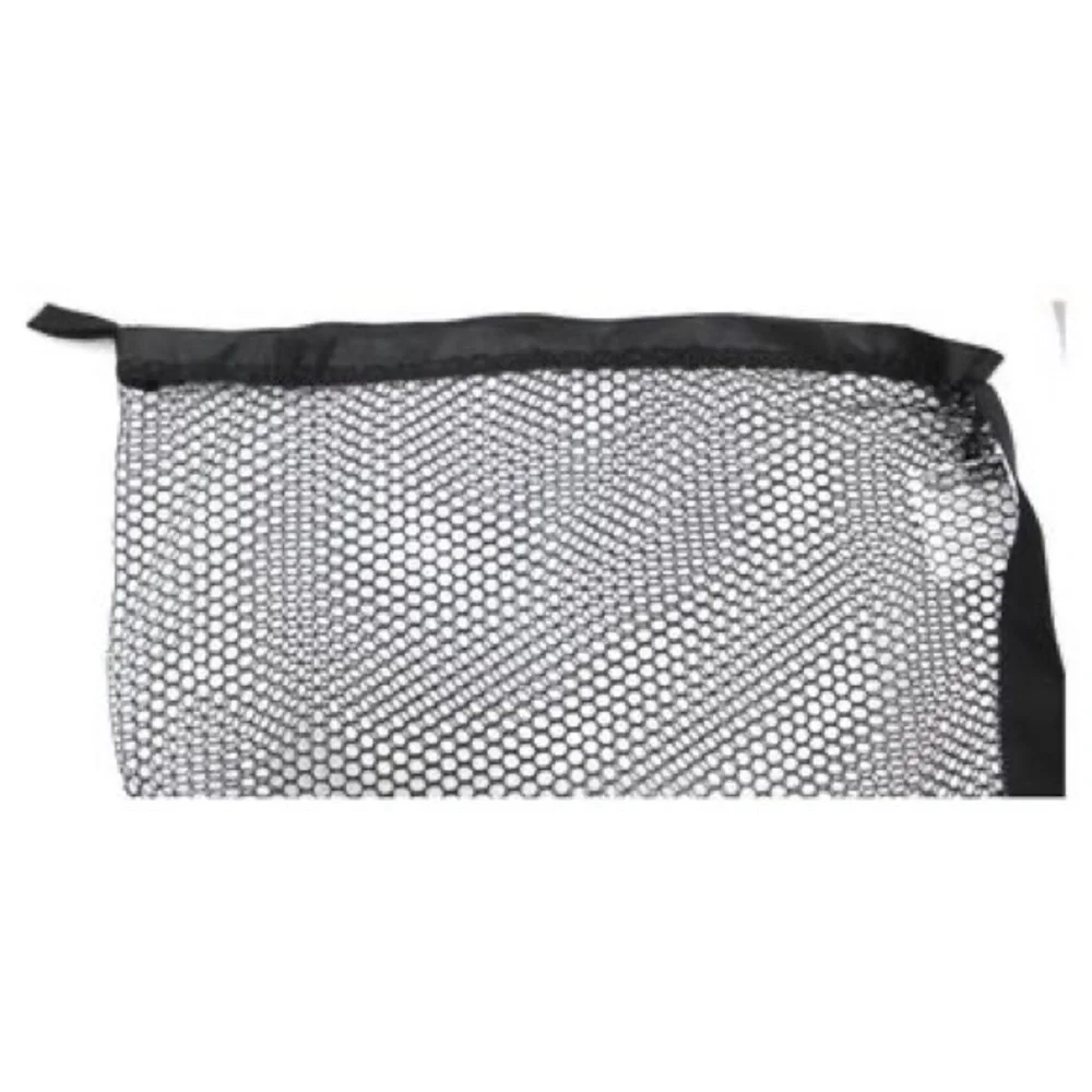 Heavy duty black mesh laundry bag with carry straps